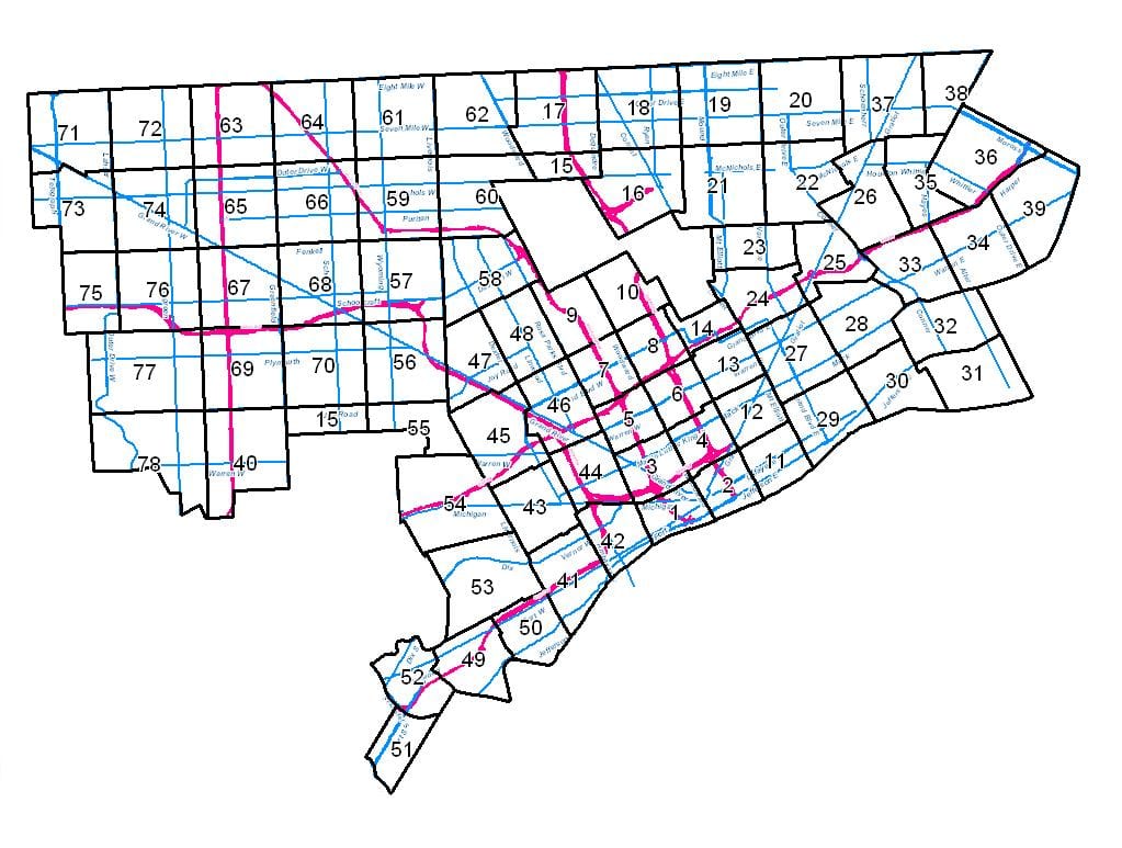 Detroit ზონირების რუკა