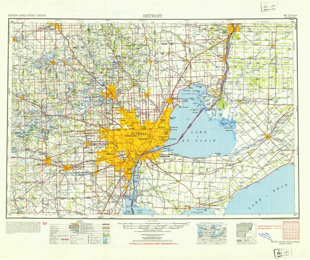 Detroit აშშ რუკა