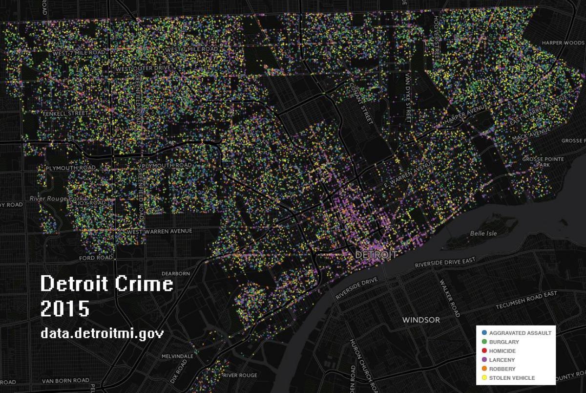 Detroit დანაშაულის რუკა