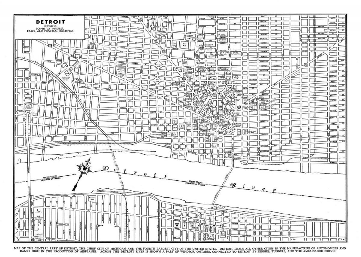 Detroit City ქუჩის რუკა