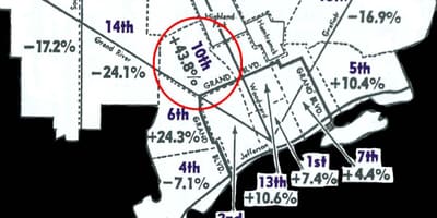 Detroit საუბნო რუკა
