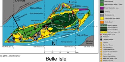 Map of Belle Isle Detroit