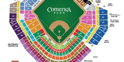 რუკა comerica პარკი