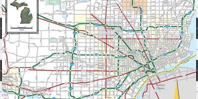 რუკა Detroit, mi