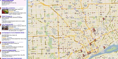 რუკა Detroit მაღაზია