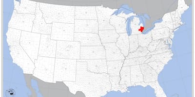 Detroit მდებარეობა რუკაზე
