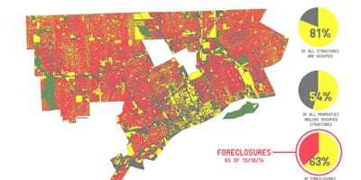 Detroit მოსახლეობა რუკა