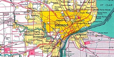 რუკა Detroit