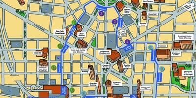 Detroit ტურისტული რუკა