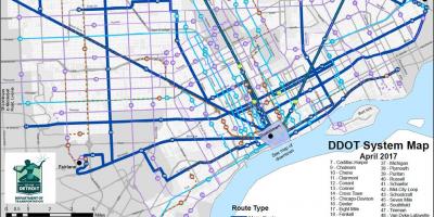 რუკა Detroit ავტობუსი