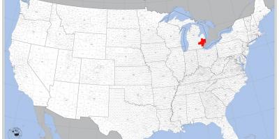 Detroit მდებარეობა რუკაზე