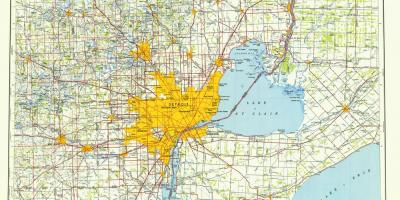 Detroit აშშ რუკა