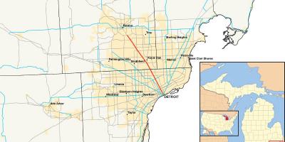 Detroit მუნიციპალიტეტების რუკა